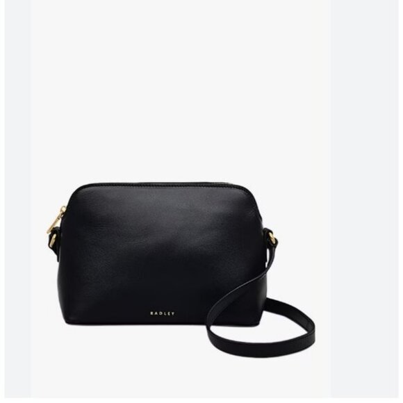 RADLEY London Bow Street leather dome small crossbody + Dust bag BLACK - Picture 1 of 10